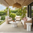 TOV Furniture Cassandra Ivory Indoor/Outdoor Concrete Side Table