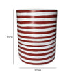 TOV Furniture Tempest Indoor/Outdoor Ceramic Table in Stripes