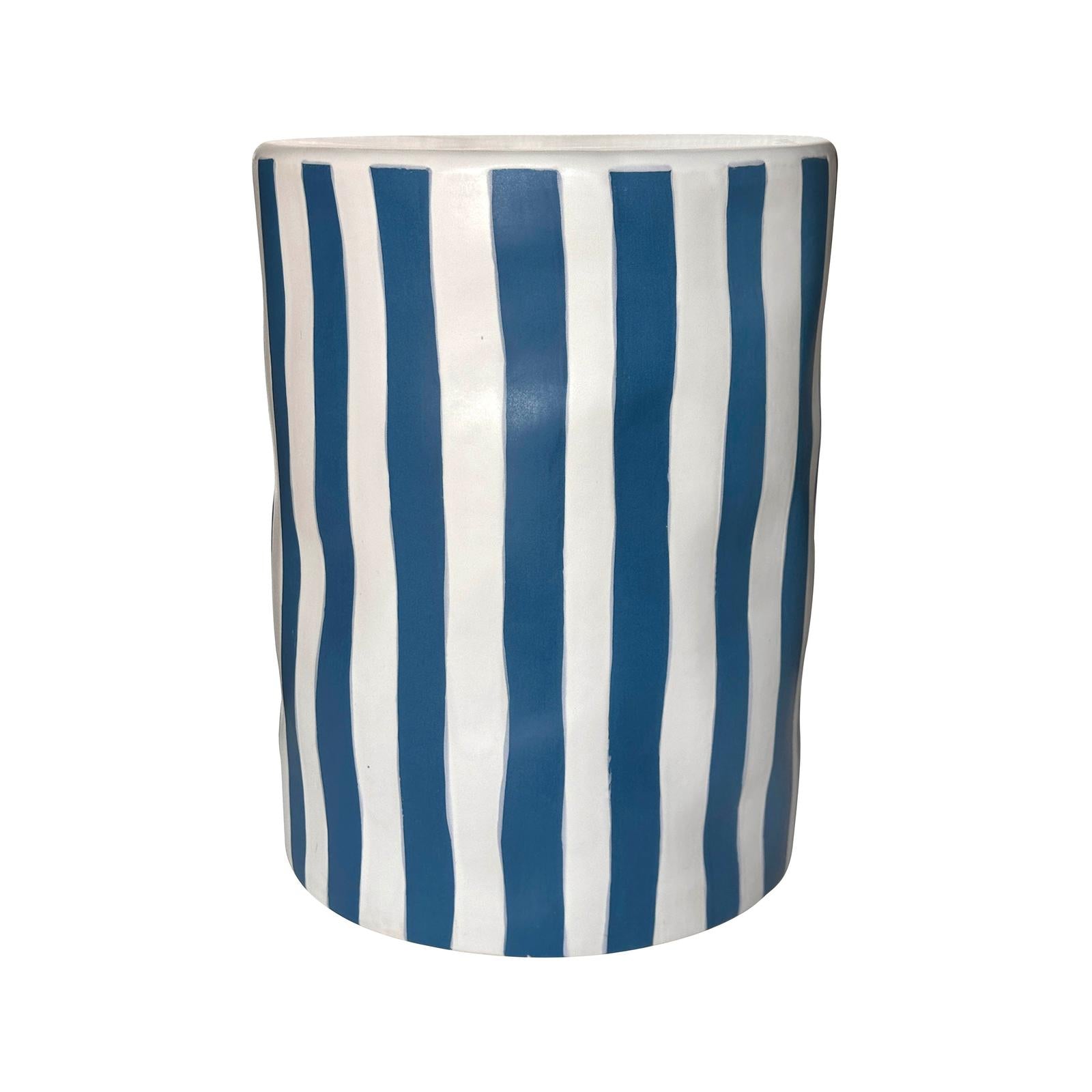 TOV Furniture Tempest Indoor/Outdoor Ceramic Table in Stripes