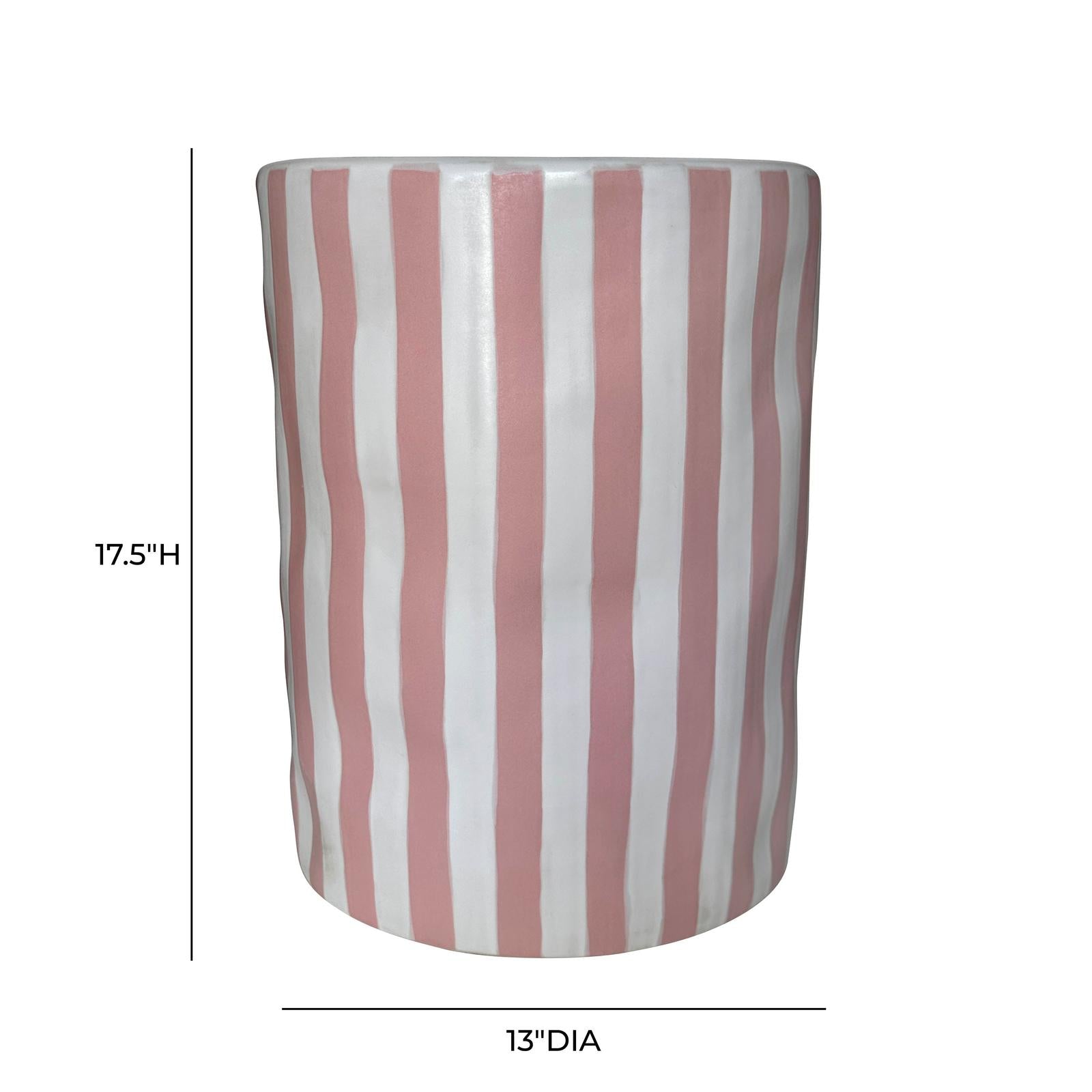 TOV Furniture Tempest Indoor/Outdoor Ceramic Table in Stripes