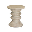 TOV Furniture Hyre Faux Travertine Indoor/Outdoor Concrete Side Table