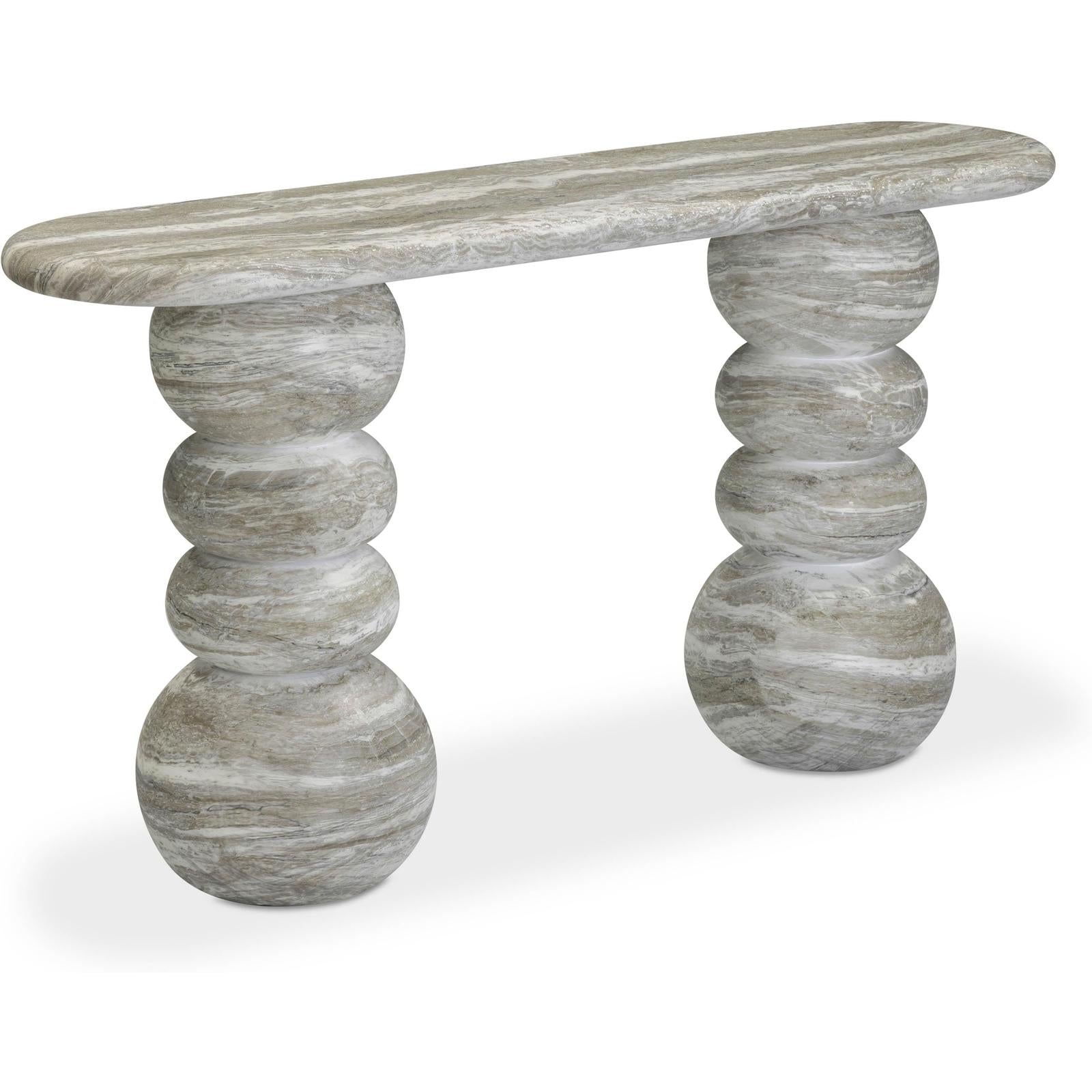 TOV Furniture Hyre Faux Stone Indoor/Outdoor Concrete Console Table