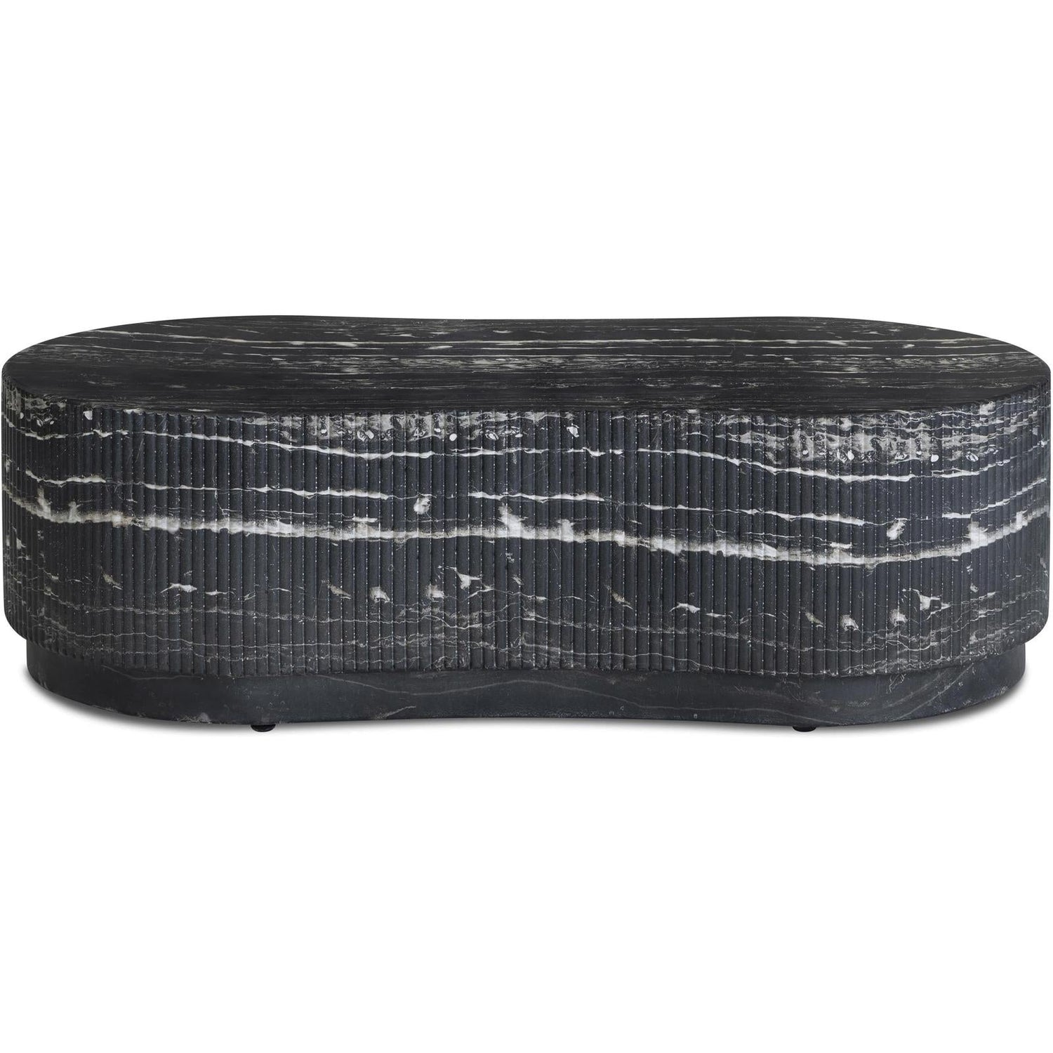 TOV Furniture Hades Black Faux Marble Indoor/Outdoor Concrete Coffee Table