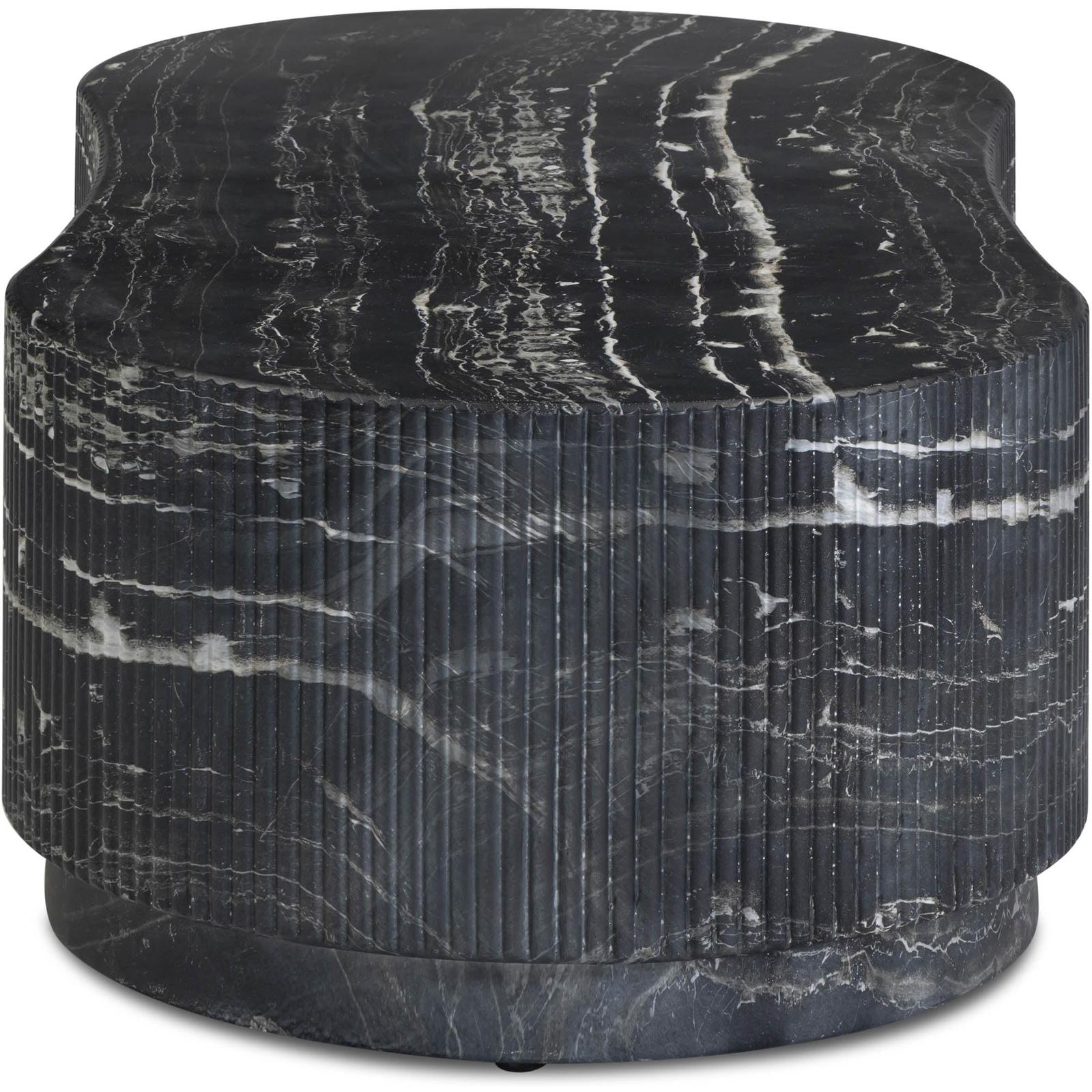 TOV Furniture Hades Black Faux Marble Indoor/Outdoor Concrete Coffee Table