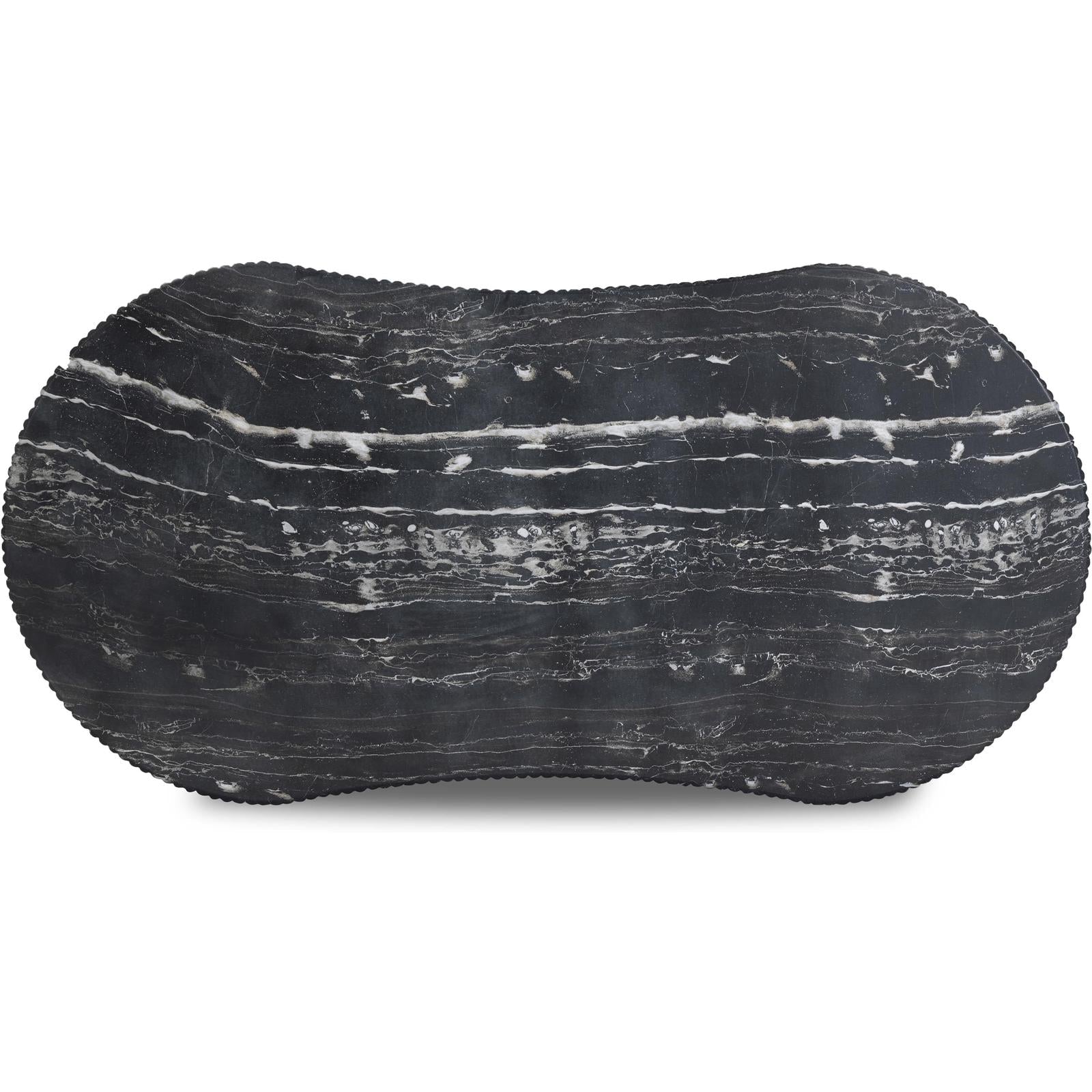 TOV Furniture Hades Black Faux Marble Indoor/Outdoor Concrete Coffee Table