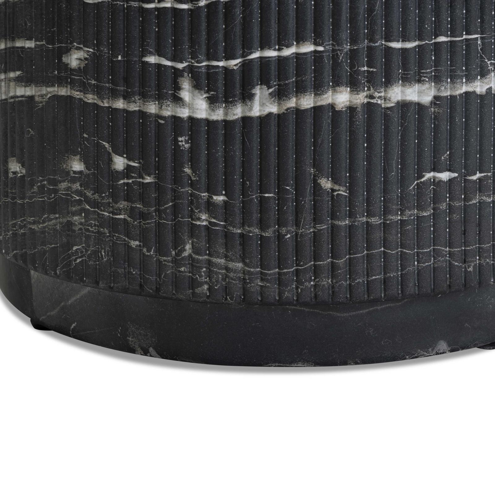 TOV Furniture Hades Black Faux Marble Indoor/Outdoor Concrete Coffee Table