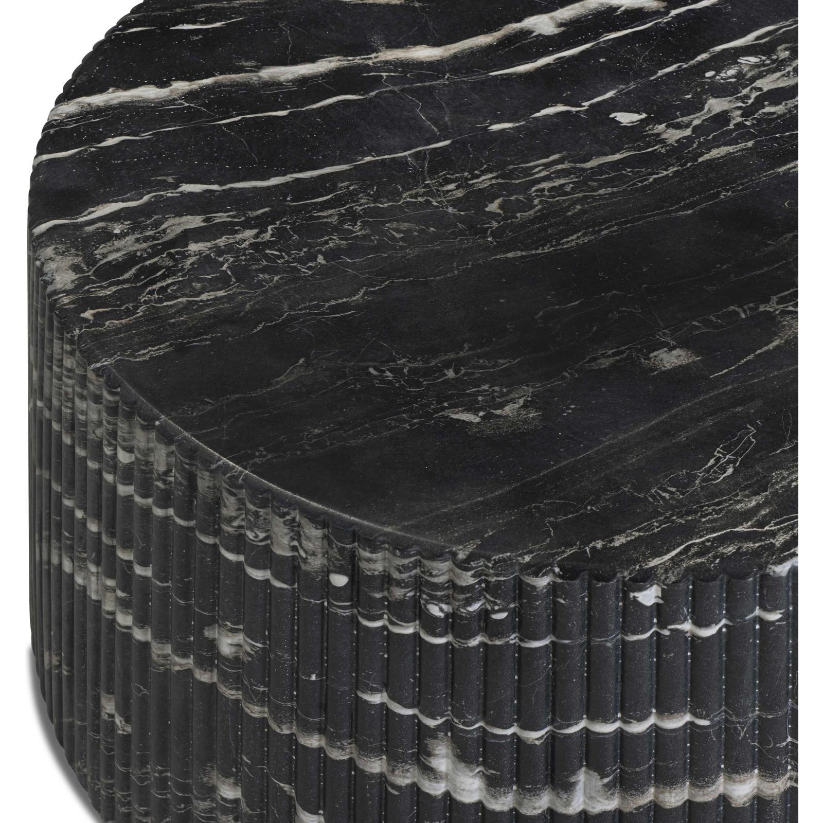 TOV Furniture Hades Black Faux Marble Indoor/Outdoor Concrete Coffee Table