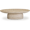 TOV Furniture Sonia Faux Travertine Indoor/Outdoor Concrete Coffee Table