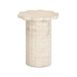 TOV Furniture Blossom Washed Faux Travertine Indoor/Outdoor Concrete Side Table