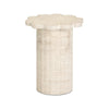 TOV Furniture Blossom Washed Faux Travertine Indoor/Outdoor Concrete Side Table