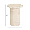 TOV Furniture Blossom Washed Faux Travertine Indoor/Outdoor Concrete Side Table