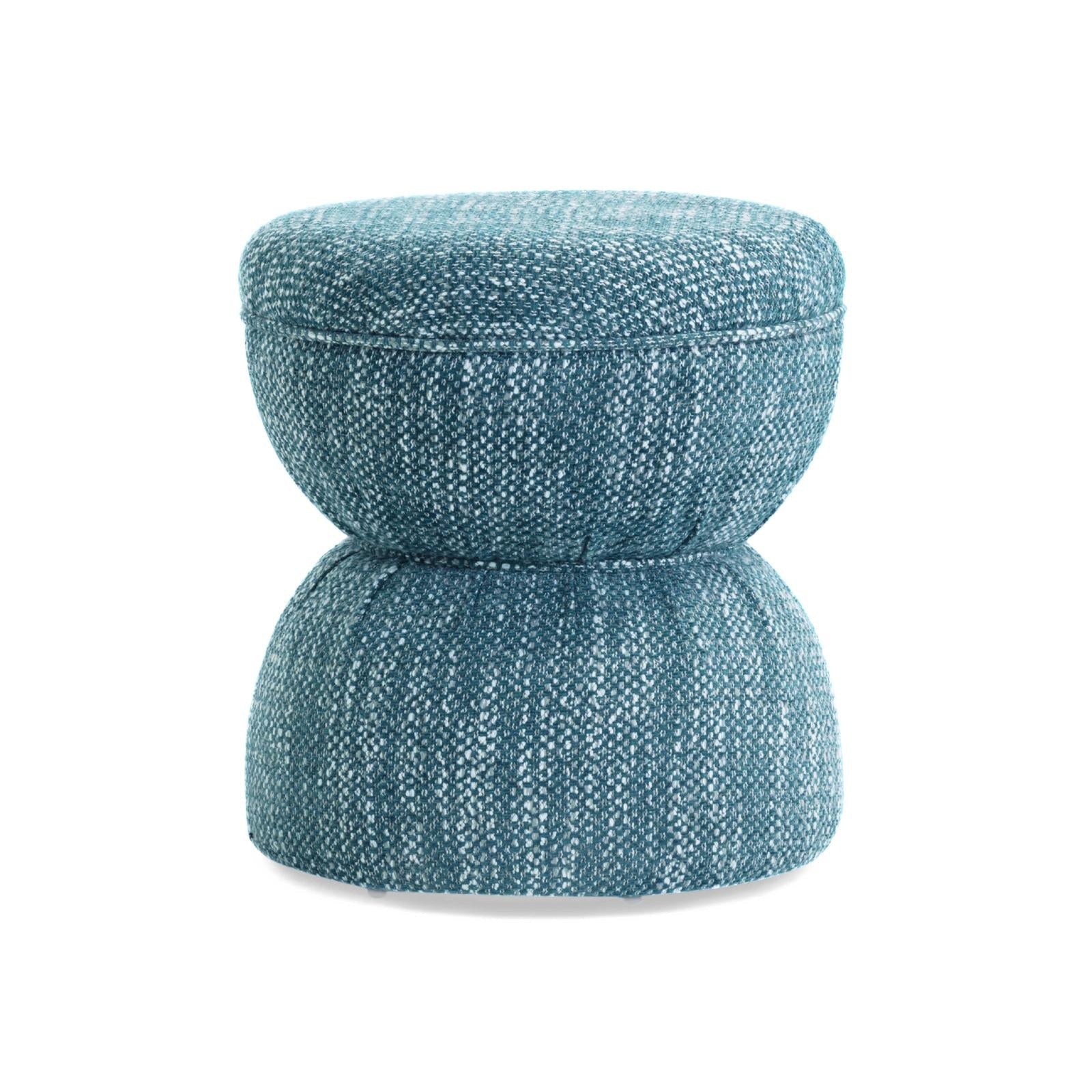 TOV Furniture Tomlin Ruched Performance Fabric Game Ottoman