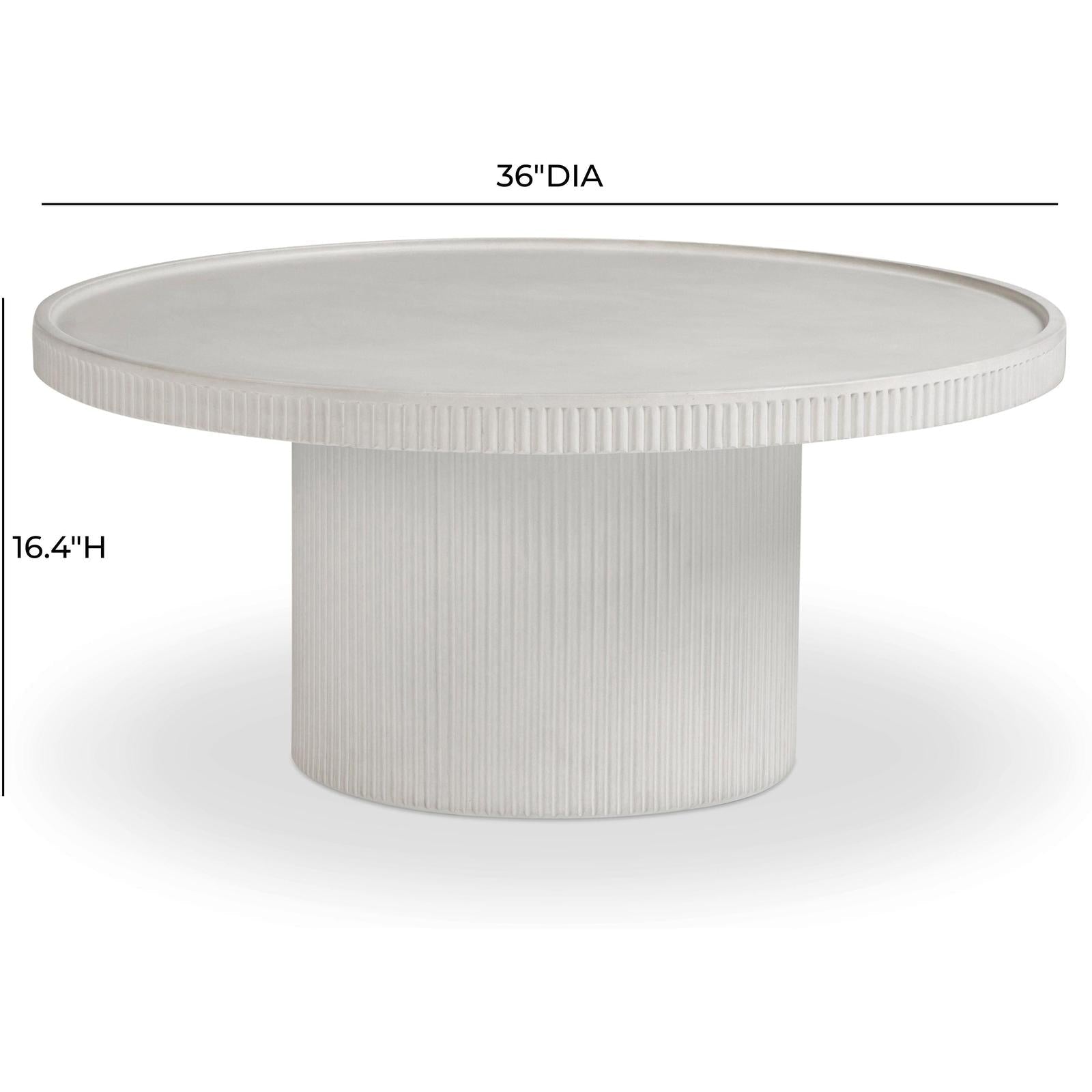 TOV Furniture Darcy Concrete Indoor/Outdoor Round Coffee Table