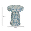 TOV Furniture Lady Blue Ribbon Capiz Shell Round Side Table