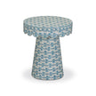 TOV Furniture Lady Blue Ribbon Capiz Shell Round Side Table