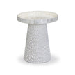 TOV Furniture Coast Pearl White Seashell Round Side Table