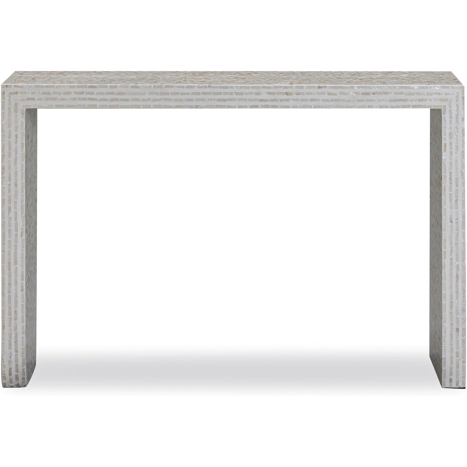 TOV Furniture Cyprus Cream Capiz Shell Console Table
