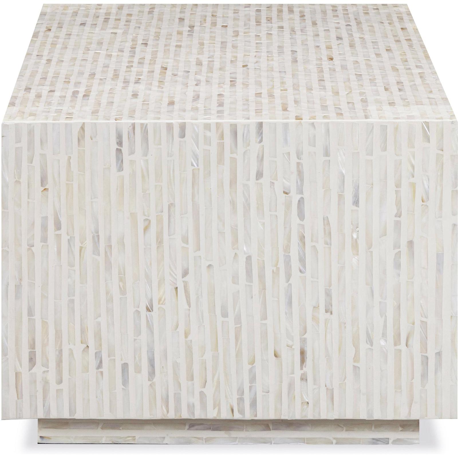 TOV Furniture Earl Shell Rectangular Coffee Table