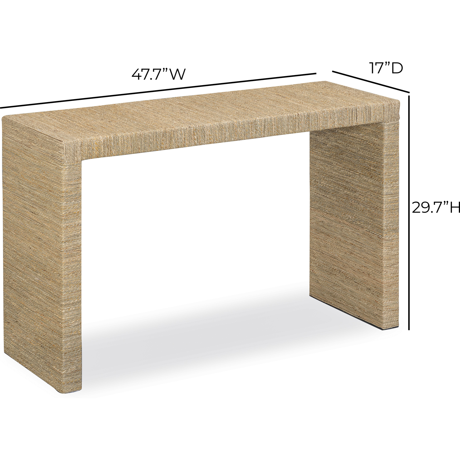 TOV Furniture Mona Natural Seagrass Console Table