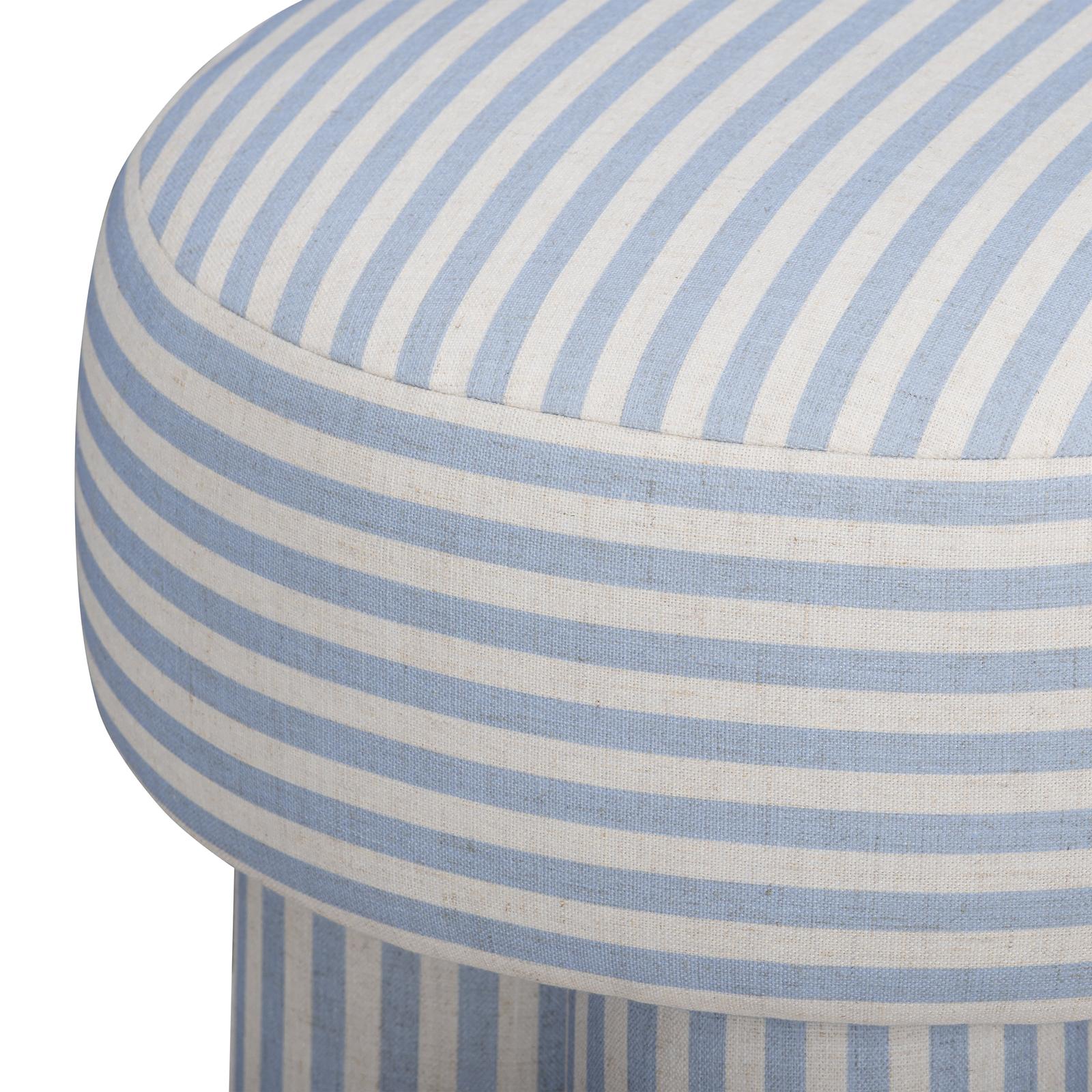 TOV Furniture Masha Striped Performance Linen Accent Stool