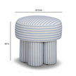 TOV Furniture Masha Striped Performance Linen Accent Stool