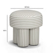 TOV Furniture Masha Striped Performance Linen Accent Stool
