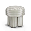 TOV Furniture Masha Striped Performance Linen Accent Stool