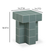 TOV Furniture Alma Tile Concrete Indoor/Outdoor Side Table