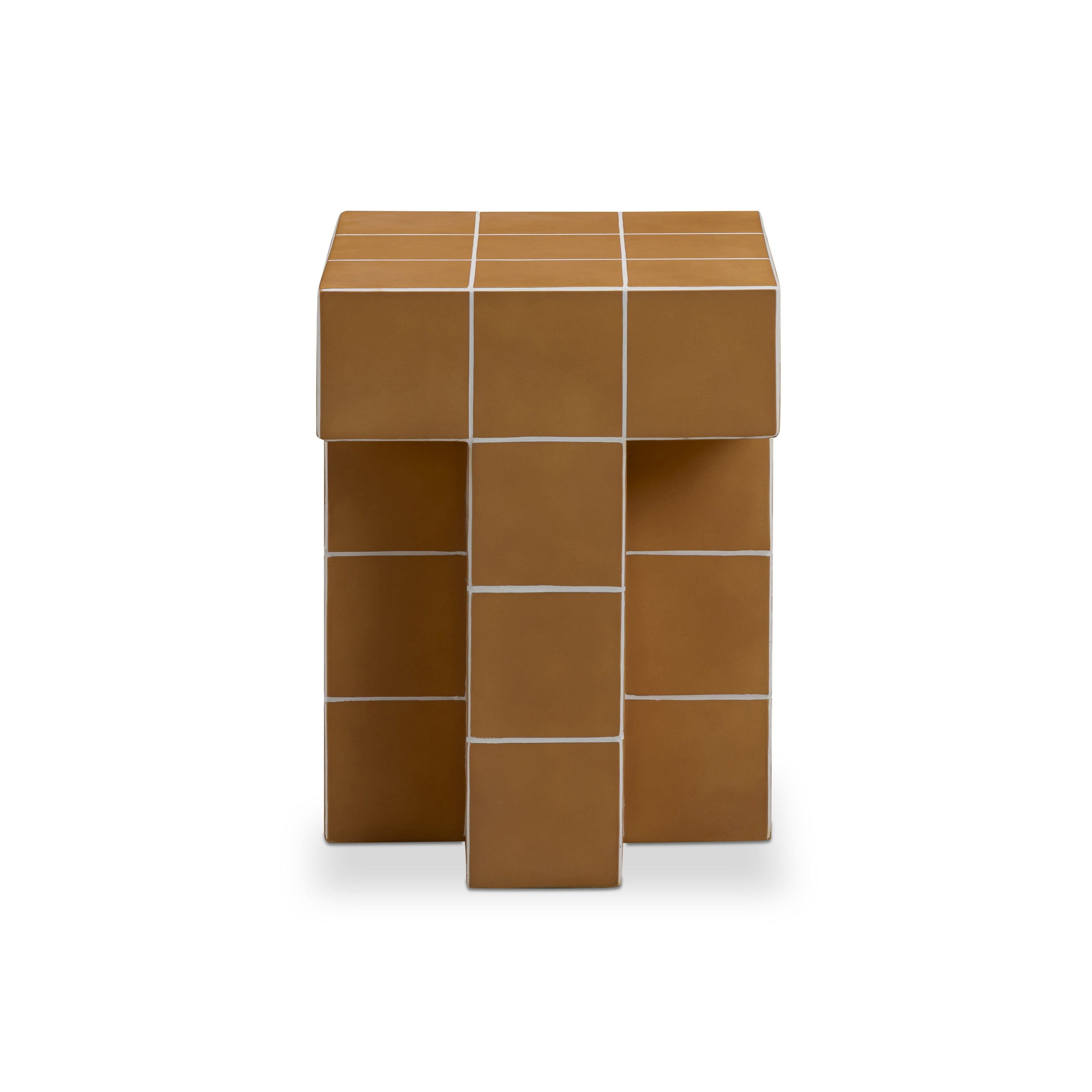 TOV Furniture Alma Tile Concrete Indoor/Outdoor Side Table