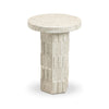 TOV Furniture Asta Faux Travertine Indoor/Outdoor Concrete Side Table