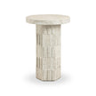TOV Furniture Asta Faux Travertine Indoor/Outdoor Concrete Side Table