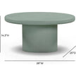 TOV Furniture Jade Concrete Indoor/Outdoor Coffee Table 