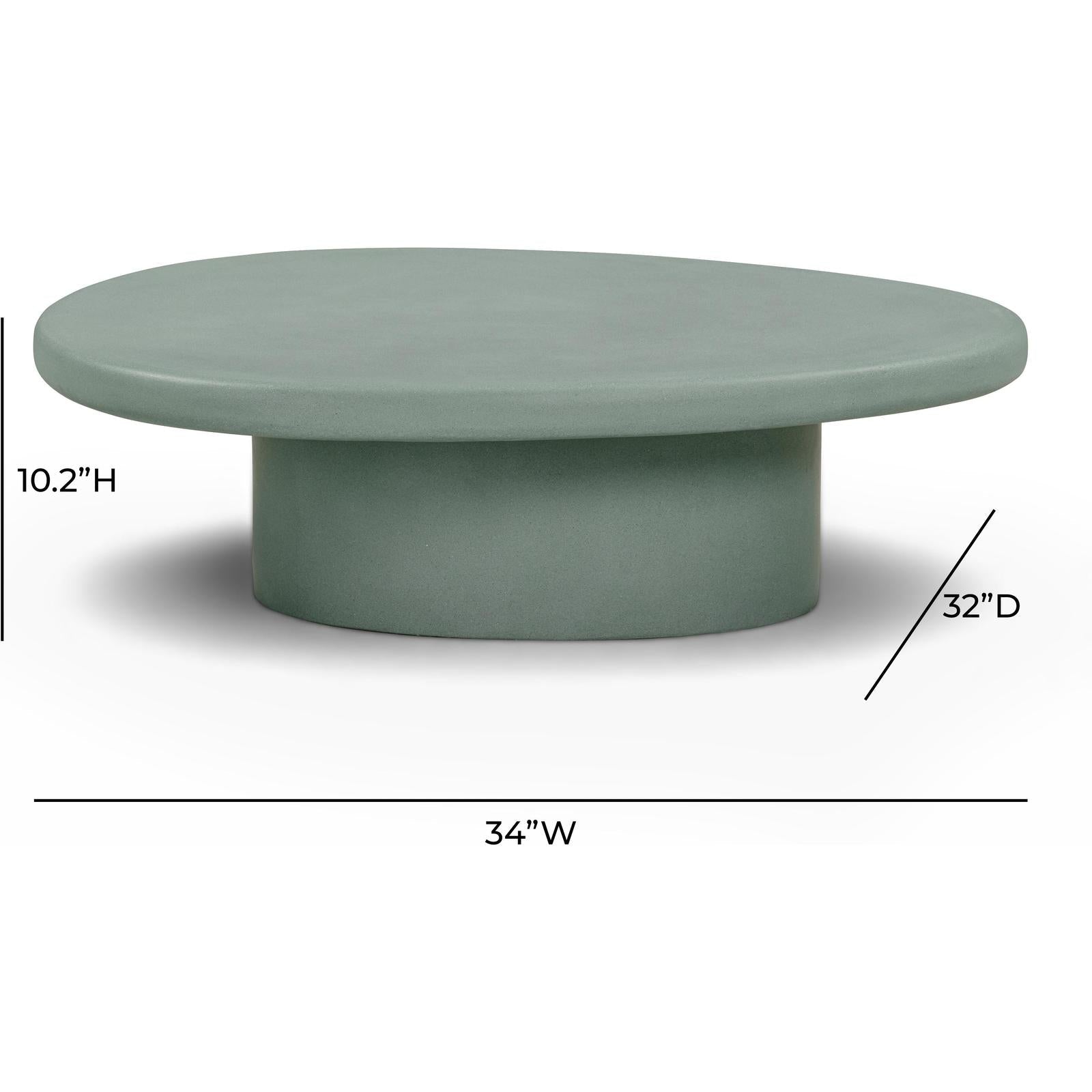 TOV Furniture Jade Concrete Indoor/Outdoor Coffee Table 