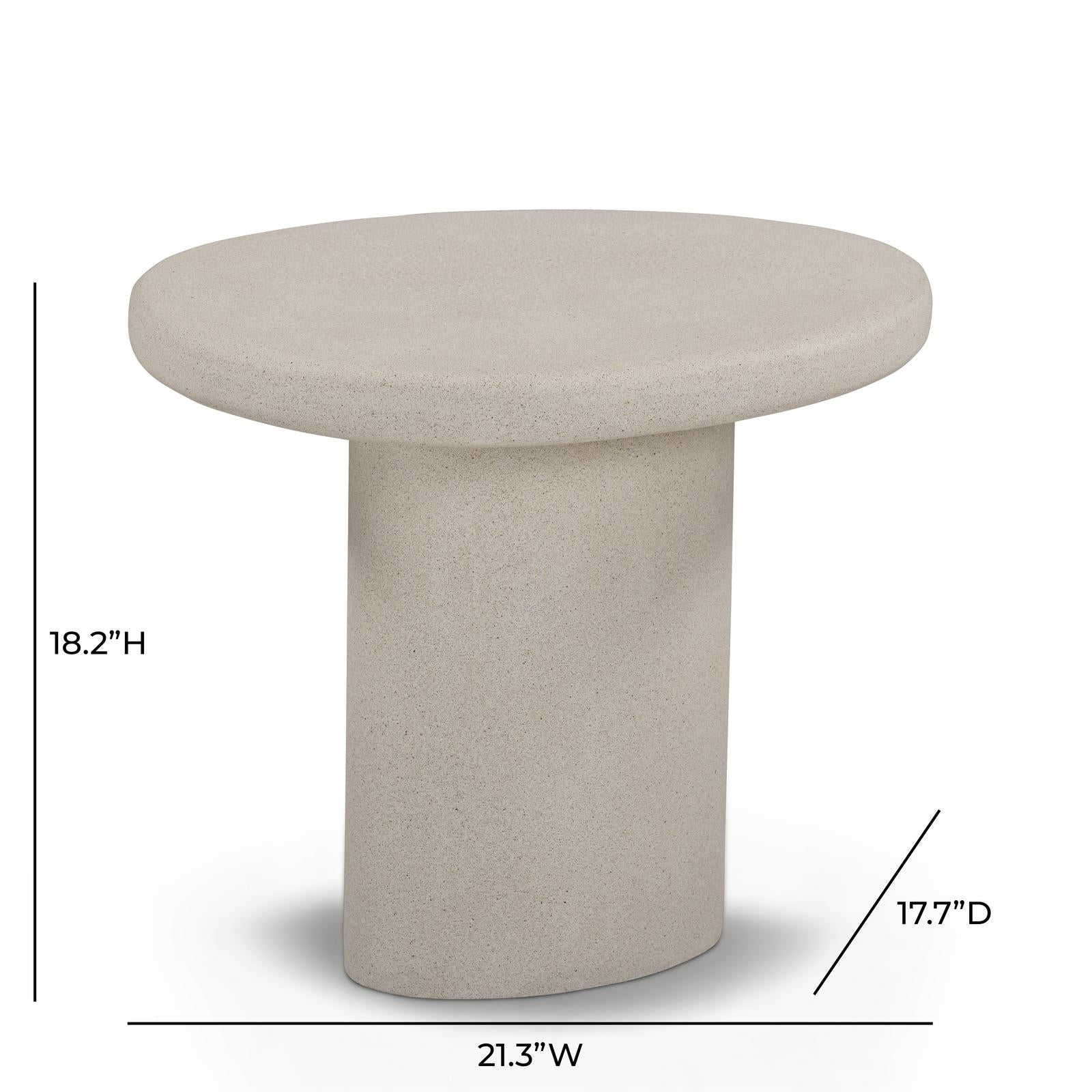 TOV Furniture Jade Concrete Indoor/Outdoor Side Table
