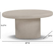 TOV Furniture Jade Concrete Indoor/Outdoor Coffee Table