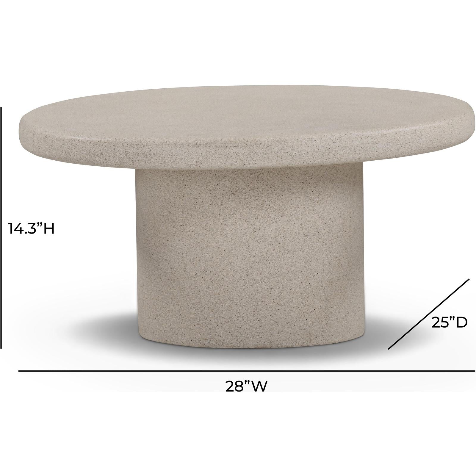TOV Furniture Jade Concrete Indoor/Outdoor Coffee Table