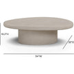 TOV Furniture Jade Concrete Indoor/Outdoor Coffee Table 
