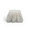 TOV Furniture Gertrude Striped Performance Linen Skirted Ottoman