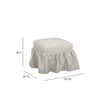 TOV Furniture Gertrude Striped Performance Linen Skirted Ottoman