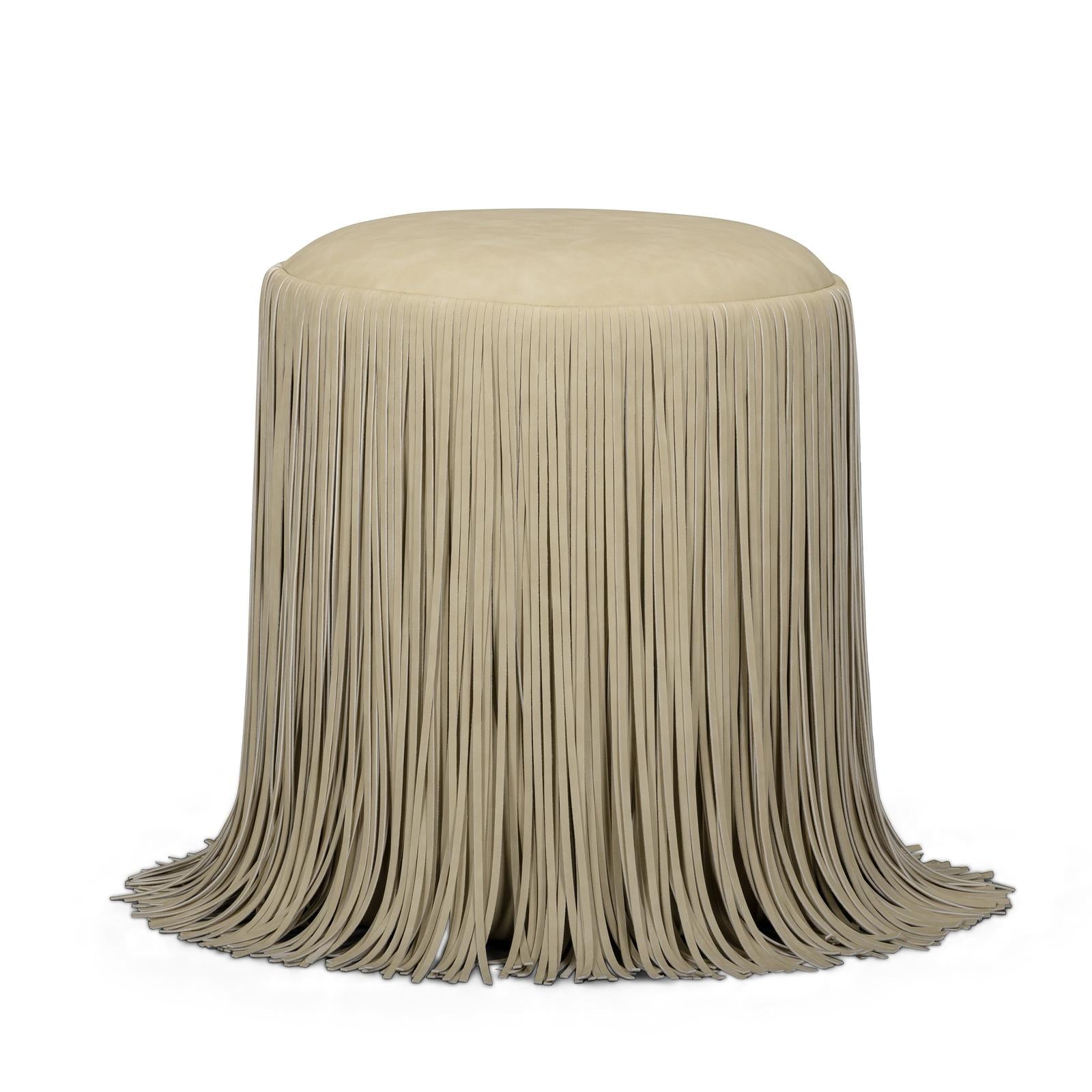 TOV Furniture Shag Me Performance Vegan Leather Ottoman