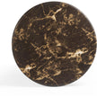TOV Furniture Byron Dark Brown Faux Marble Indoor/Outdoor Concrete Round Coffee Table
