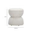 TOV Furniture Tomlin Ruched Performance Fabric Game Ottoman