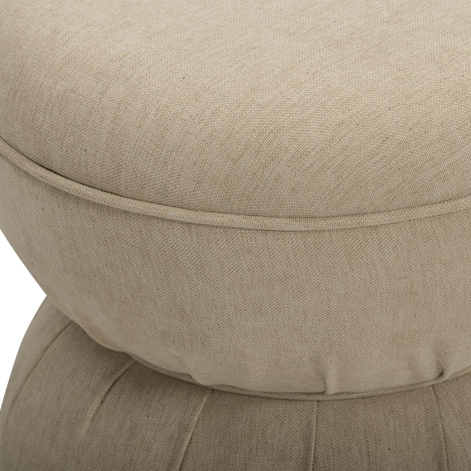 TOV Furniture Tomlin Ruched Performance Fabric Game Ottoman