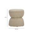 TOV Furniture Tomlin Ruched Performance Fabric Game Ottoman