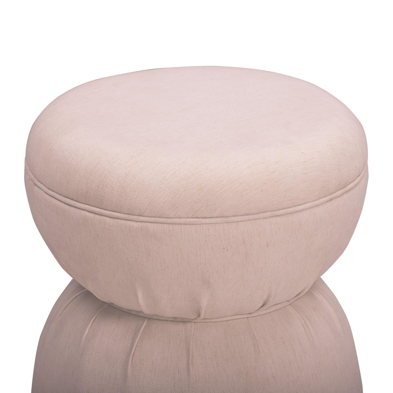 TOV Furniture Tomlin Ruched Performance Fabric Game Ottoman