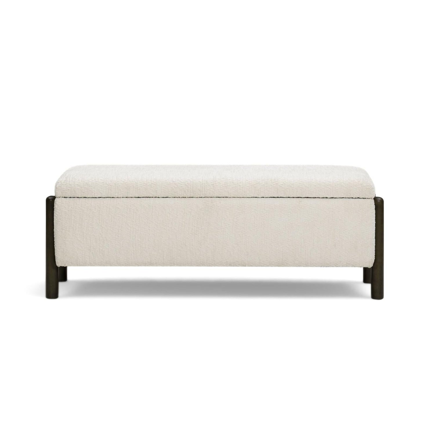 TOV Furniture Abby 52" Nubby Fabric Storage Bench