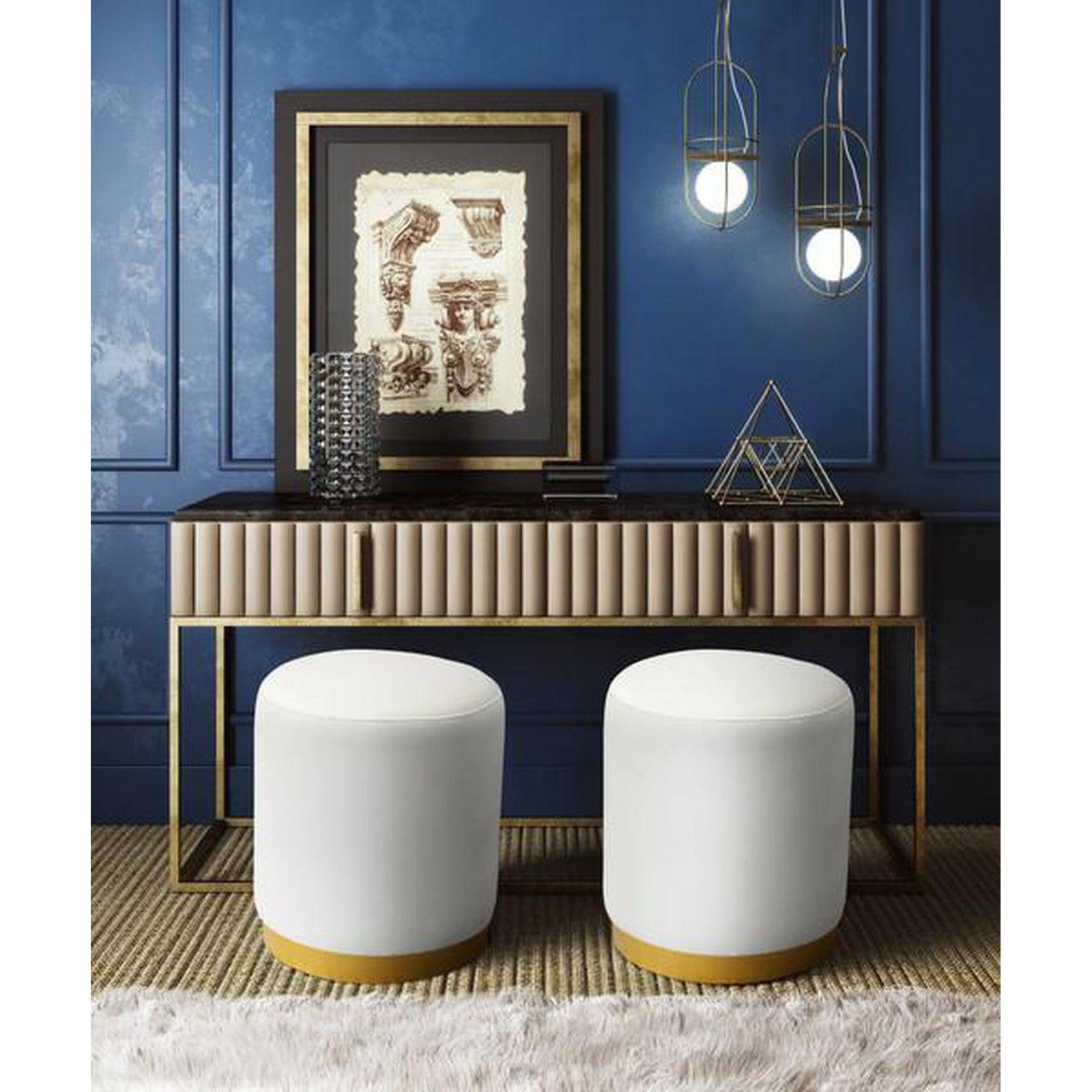 TOV Furniture Opal Ottoman