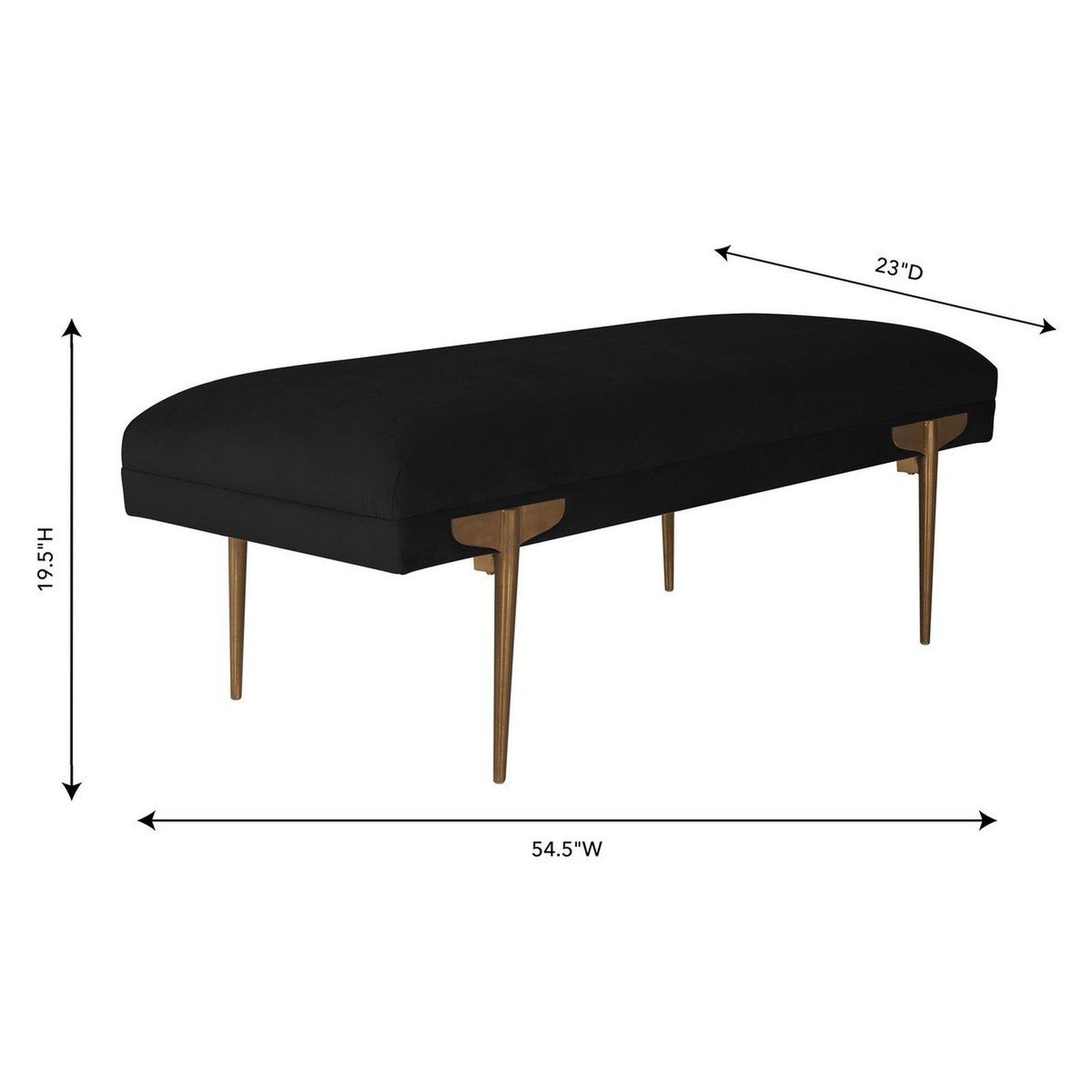 TOV Furniture Brno Velvet Bench