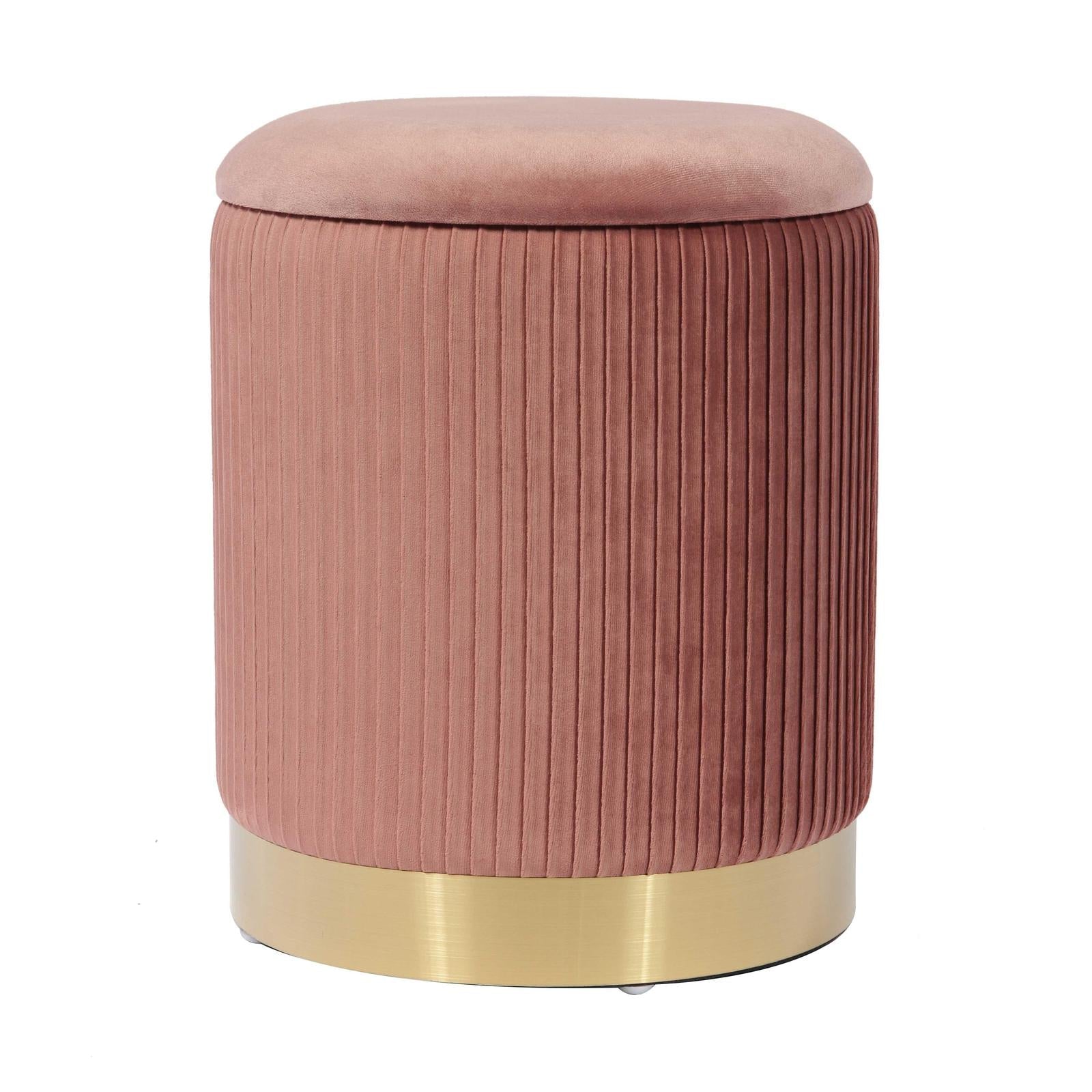 TOV Furniture Zoe Velvet Storage Ottoman