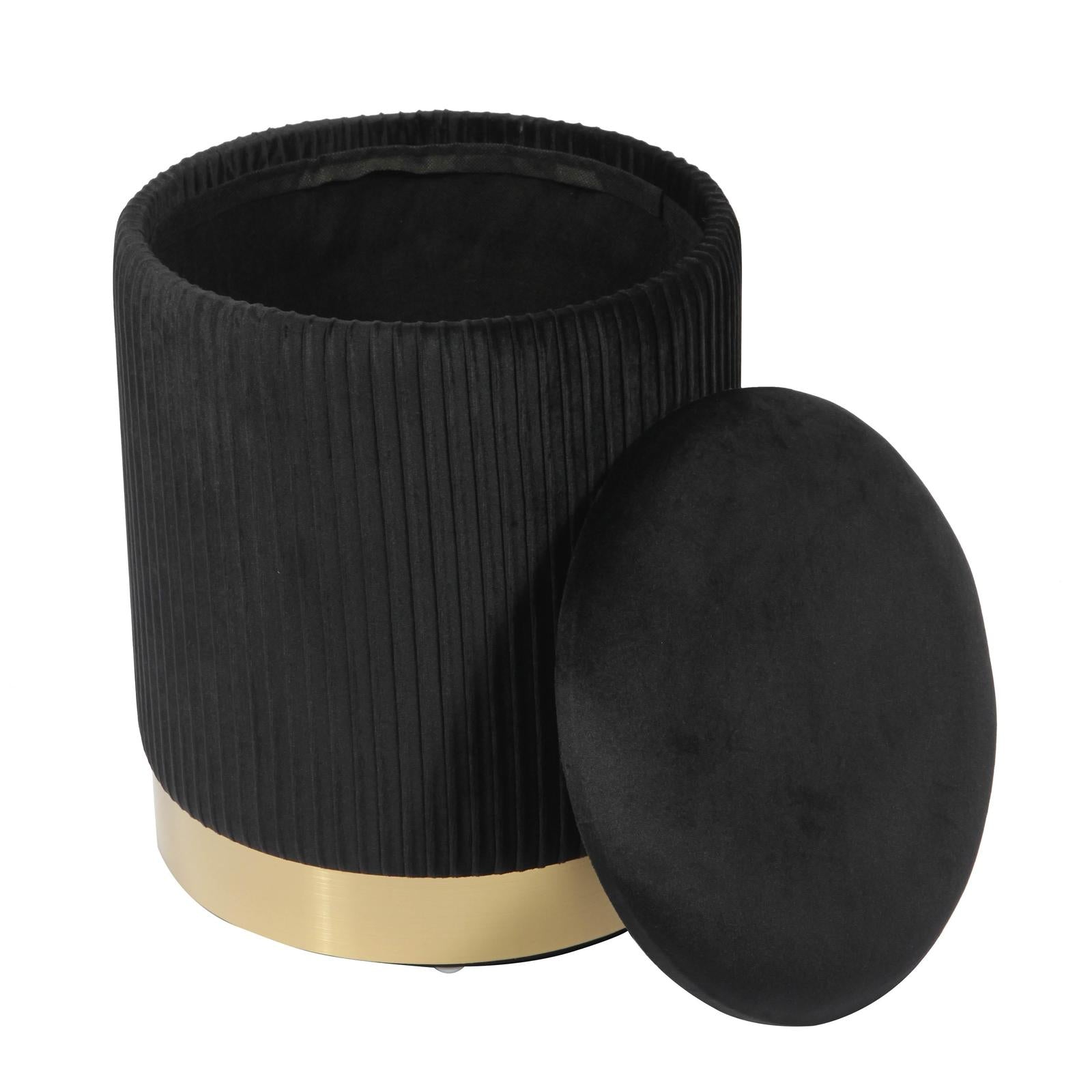 TOV Furniture Zoe Velvet Storage Ottoman